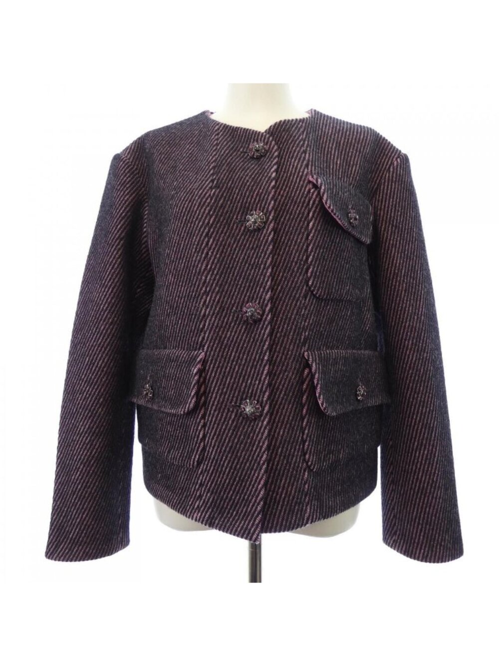 Chanel Collarless Jacket Pink